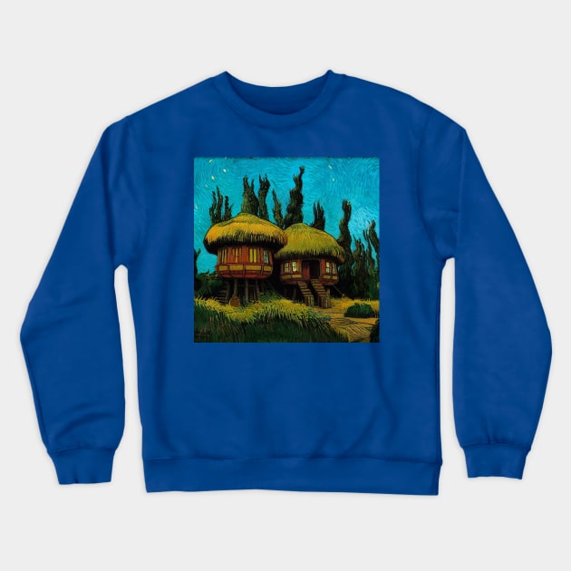 Starry Night in Kashyyyk Crewneck Sweatshirt by Grassroots Green